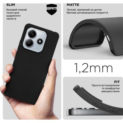 Чохол ArmorStandart Matte Slim Fit Black (ARM79724) для Xiaomi Redmi Note 14 5G