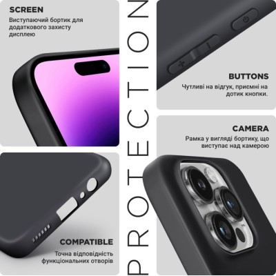 Чохол ArmorStandart Matte Slim Fit Camera cover Black (ARM79729) для Xiaomi Redmi Note 14 Pro 5G / Poco X7