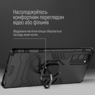 Чохол ColorWay AntiShock Magnet Ring чорний (CW-CAMRXRN14P5-BK) для Xiaomi Xiaomi Redmi Note 14 Pro 5G / Poco X7