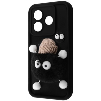 Чохол Pretty Things Case Xiaomi Redmi 13 4G/Poco M6 4G/Note 13R black/fluffy black