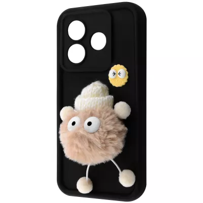 Чохол Pretty Things Case Xiaomi Redmi 13 4G/Poco M6 4G/Note 13R black/fluffy white