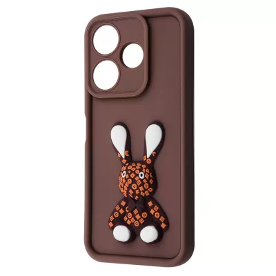 Чохол Pretty Things Case Xiaomi Redmi 13 4G/Poco M6 4G/Note 13R brown/rabbit