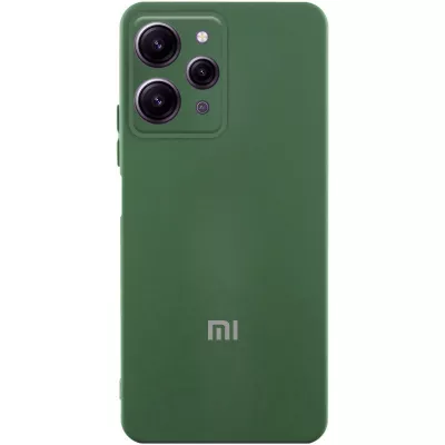 Чохол Silicone Cover Lakshmi Full Camera (AAA) with Logo для Xiaomi Redmi 12 Зелений / Cyprus Green