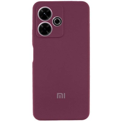 Чохол Silicone Cover Lakshmi Full Camera (AAA) with Logo для Xiaomi Redmi 13 4G / Poco M6 4G Бордовий / Plum