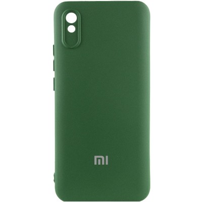 Чохол Silicone Cover Lakshmi Full Camera (AAA) with Logo для Xiaomi Redmi 9A Зелений / Cyprus Green