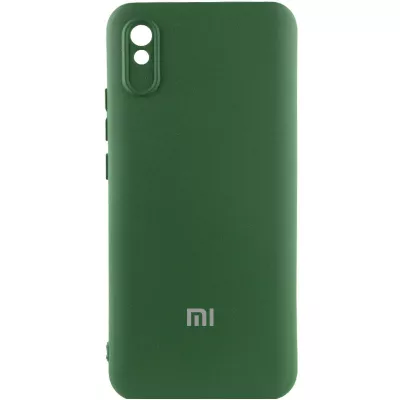 Чохол Silicone Cover Lakshmi Full Camera (AAA) with Logo для Xiaomi Redmi 9A Зелений / Cyprus Green