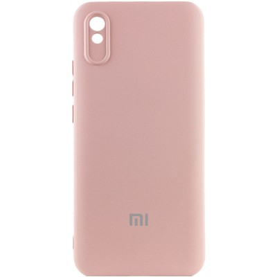 Чохол Silicone Cover Lakshmi Full Camera (AAA) with Logo для Xiaomi Redmi 9A Рожевий / Pink Sand