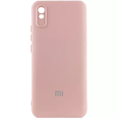 Чохол Silicone Cover Lakshmi Full Camera (AAA) with Logo для Xiaomi Redmi 9A Рожевий / Pink Sand
