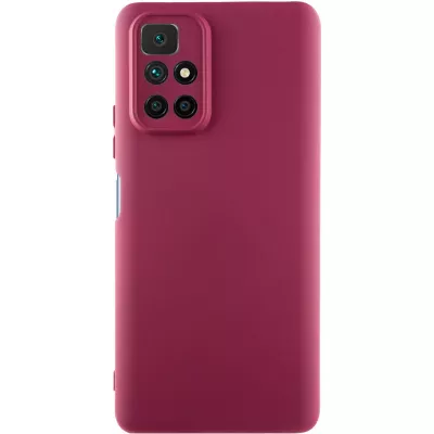 Чохол TPU GETMAN Liquid Silk Full Camera для Xiaomi Redmi 10 Бордовий / Marsala