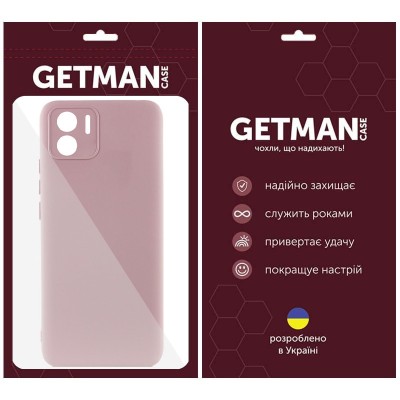 Чохол TPU GETMAN Liquid Silk Full Camera для Xiaomi Redmi A1 / A2 Рожевий / Pink Sand
