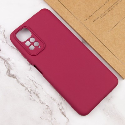 Чохол TPU GETMAN Liquid Silk Full Camera для Xiaomi Redmi Note 11 (Global) / Note 11S Бордовий / Marsala Чохол TPU GETMAN Liquid Silk Full Camera для Xiaomi Redmi Note 11 (Global) / Note 11S Бордовий / Marsala