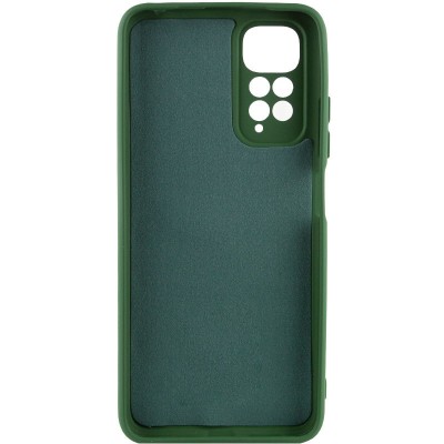 Чохол TPU GETMAN Liquid Silk Full Camera для Xiaomi Redmi Note 11 (Global) / Note 11S Зелений / Dark green
