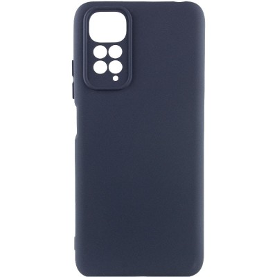 Чохол TPU GETMAN Liquid Silk Full Camera для Xiaomi Redmi Note 11 (Global) / Note 11S Синій / Midnight Blue