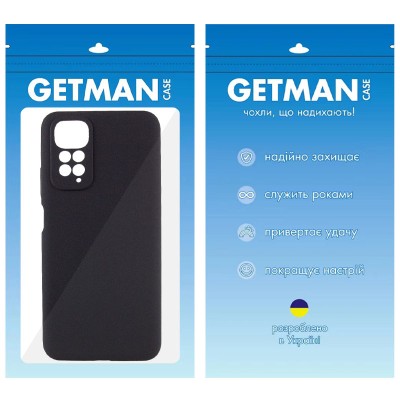 Чохол TPU GETMAN Liquid Silk Full Camera для Xiaomi Redmi Note 11 (Global) / Note 11S Чорний / Black