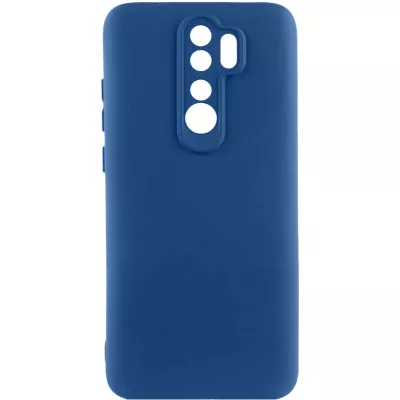 Чохол TPU GETMAN Liquid Silk Full Camera для Xiaomi Redmi Note 8 Pro Синій / Navy Blue