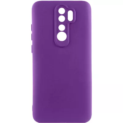 Чохол TPU GETMAN Liquid Silk Full Camera для Xiaomi Redmi Note 8 Pro Фіолетовий / Purple