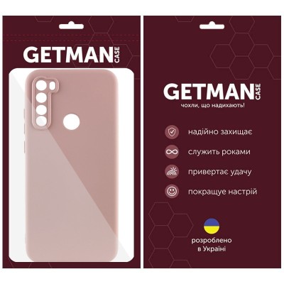 Чохол TPU GETMAN Liquid Silk Full Camera для Xiaomi Redmi Note 8T Рожевий / Pink Sand
