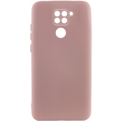 Чохол TPU GETMAN Liquid Silk Full Camera для Xiaomi Redmi Note 9 / Redmi 10X Рожевий / Pink Sand