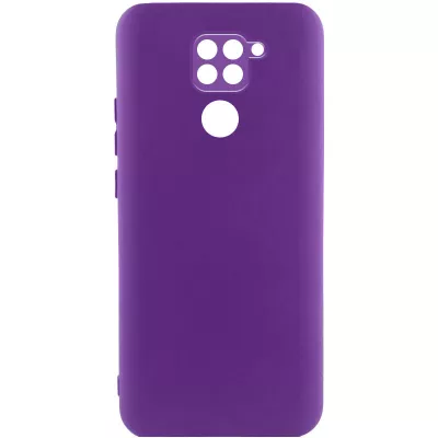 Чохол TPU GETMAN Liquid Silk Full Camera для Xiaomi Redmi Note 9 / Redmi 10X Фіолетовий / Purple