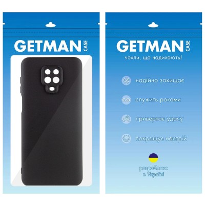 Чохол TPU GETMAN Liquid Silk Full Camera для Xiaomi Redmi Note 9s / Note 9 Pro / Note 9 Pro Max Чорний / Black