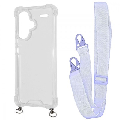 Чохол WAVE Clear Case with Strap Xiaomi Redmi Note 13 Pro+ light purple