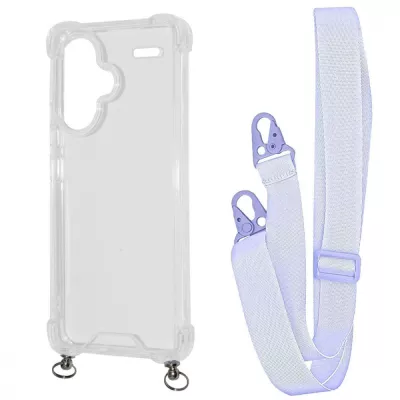 Чохол WAVE Clear Case with Strap Xiaomi Redmi Note 13 Pro+ light purple