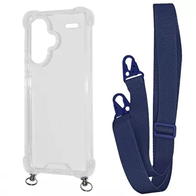 Чохол WAVE Clear Case with Strap Xiaomi Redmi Note 13 Pro+ midnight blue