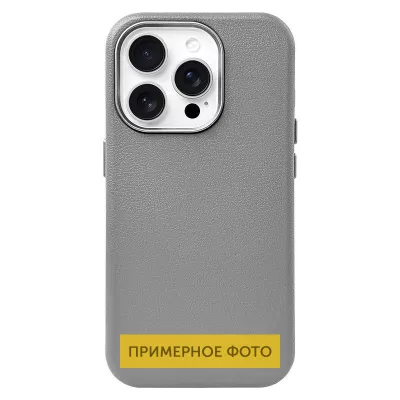 Шкіряний чохол Leather Case Metal Buttons для Xiaomi Redmi 9C Titanium Gray