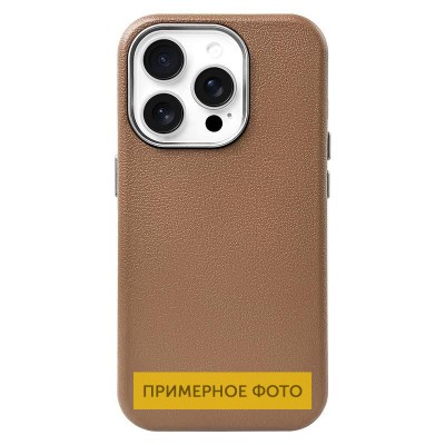 Шкіряний чохол Leather Case Metal Buttons для Xiaomi Redmi Note 13 Pro 4G / Poco M6 Pro 4G Brown