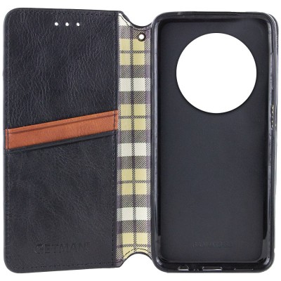 Шкіряний чохол книжка GETMAN Cubic (PU) для Xiaomi Redmi 14C / Poco C75 Чорний