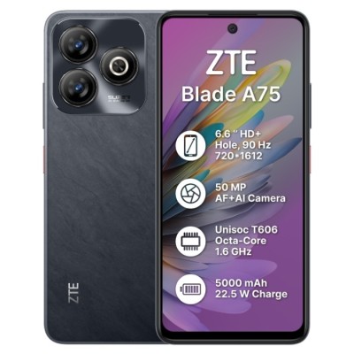Смартфон ZTE Blade A75 4/128GB Black