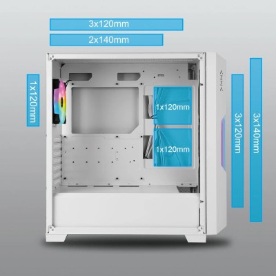 Корпус ATX W/O PSU GUARDIAN GLASS CSAZ-520WG AZZA