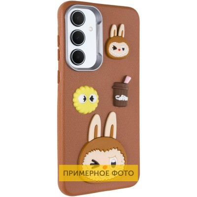 Чохол TPU Leather Toys для Xiaomi Redmi 13C / Poco C65 Labubu / Brown