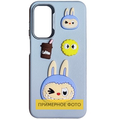 Чохол TPU Leather Toys для Xiaomi Redmi Note 13 4G Labubu / Blue
