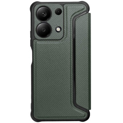 Шкіряний чохол книжка GETMAN Razor (PU) для Xiaomi Redmi 13 4G / Poco M6 4G Green