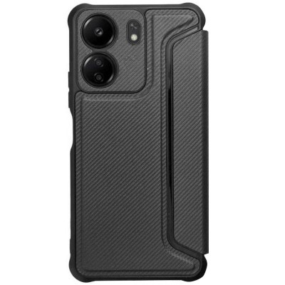 Шкіряний чохол книжка GETMAN Razor (PU) для Xiaomi Redmi 13C / Poco C65 Black