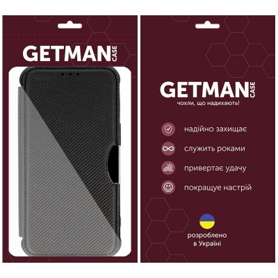 Шкіряний чохол книжка GETMAN Razor (PU) для Xiaomi Redmi Note 13 4G Black