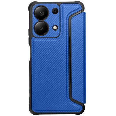 Шкіряний чохол книжка GETMAN Razor (PU) для Xiaomi Redmi Note 13 Pro 4G / Poco M6 Pro 4G Blue