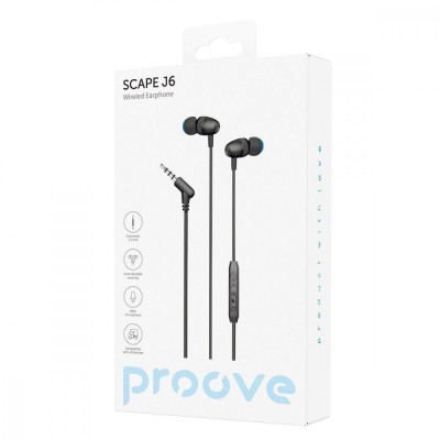 Дротові навушники Proove Scape J6 (3.5mm) (WESJ60000801) Black