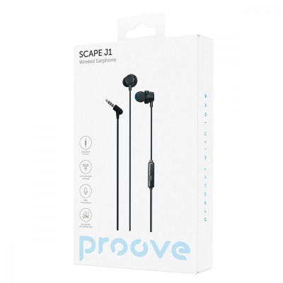Провідні навушники Proove Scape J1 3.5mm (WESJ10000801) Black