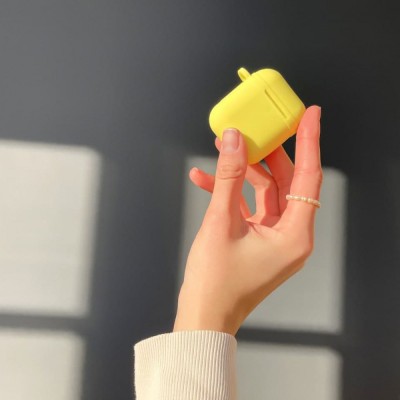 Чохол Silicone Shock-proof case for Airpods 1/2 brown
