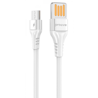 Кабель Proove Double Way Silicone Micro USB 2.4A (1m) (CCDS20001302) White