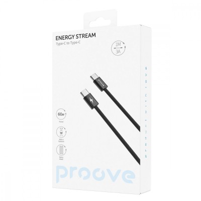 Кабель Proove Energy Streem Type-C to Type-C 60W (1m) (CCES60002202) White