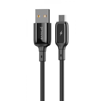 Кабель Proove Flex Metal Micro USB 2.4A (1m) (CCFM20001301) Black
