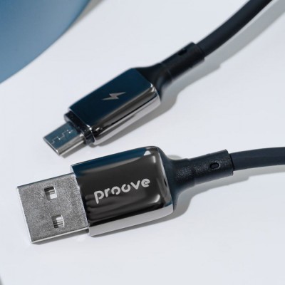 Кабель Proove Flex Metal Micro USB 2.4A (1m) (CCFM20001301) Black
