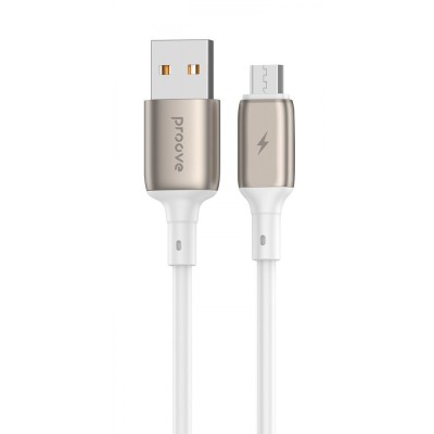Кабель Proove Flex Metal Micro USB 2.4A (1m) (CCFM20001302) White