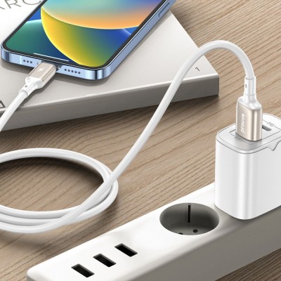 Кабель Proove Flex Metal Micro USB 2.4A (1m) (CCFM20001302) White