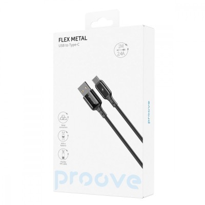Кабель Proove Flex Metal Type-C 2.4A (1m) (CCFM20001202) White