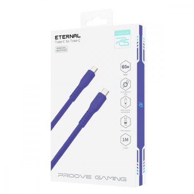 Кабель Proove Gaming Eternal Type-C to Type-C 60W (1m) (CCET60002215) Purple