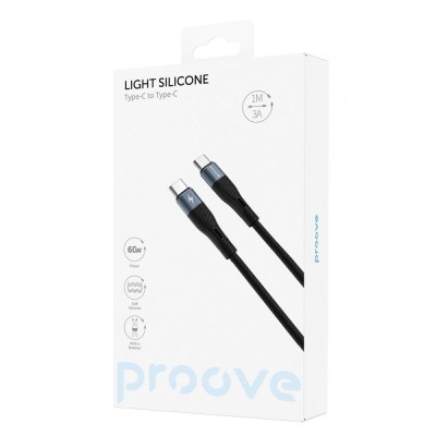 Кабель Proove Light Silicone Type-C To Type-C 60W 1m (CCLC60001102) White